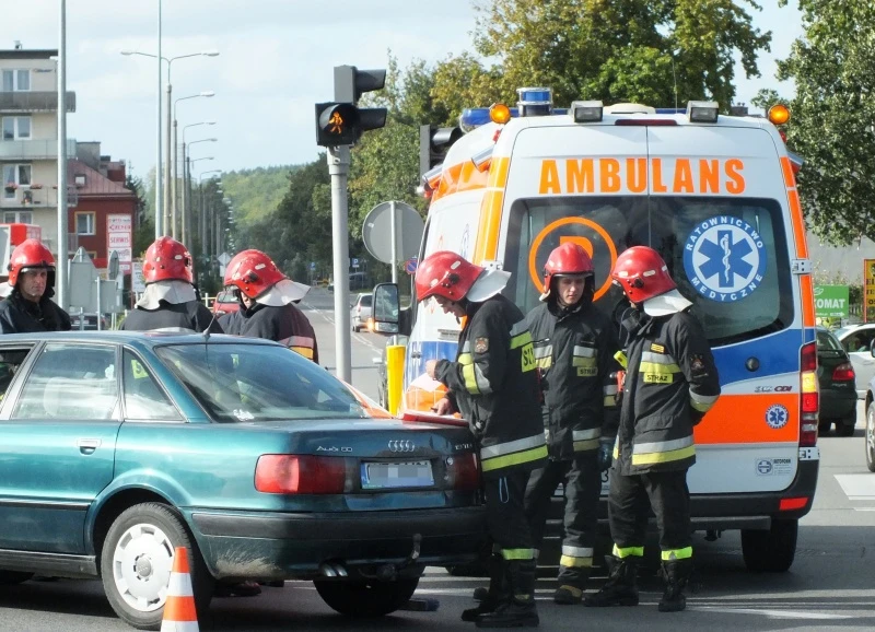 Kolizja na Rondzie Solidarności w Wejherowie