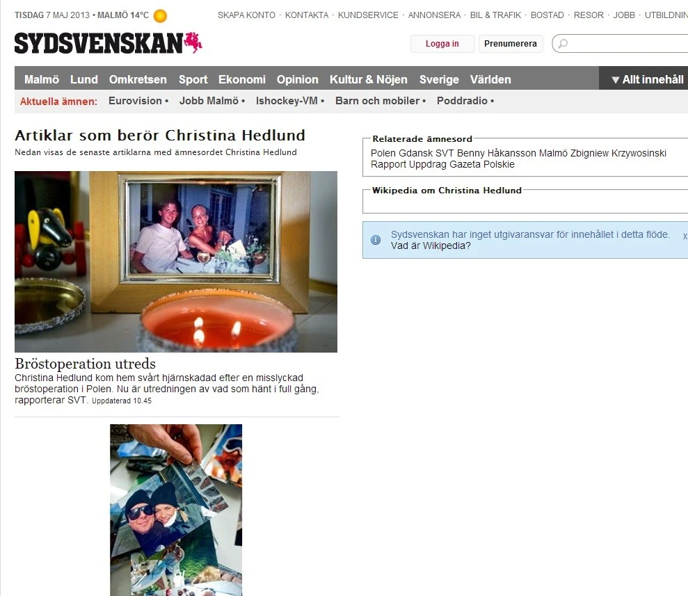 O sprawie informują również szwedzkie media/sydsvenskan.se