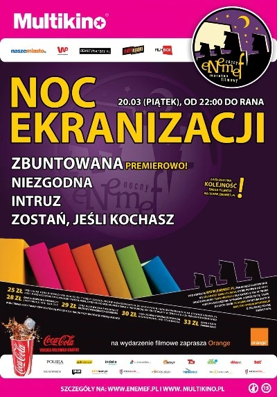 Konkurs! Wygraj bilety do Multikina na ENEMEF: Noc Ekranizacji