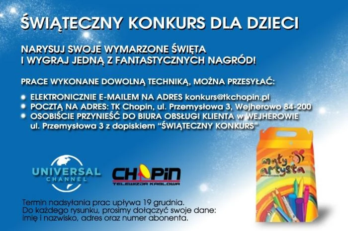 Wejherowo - Świąteczny konkurs TK Chopin dla dzieci rozstrzygnięty