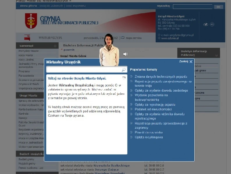 Urzędniczka wirtualnie pomoże