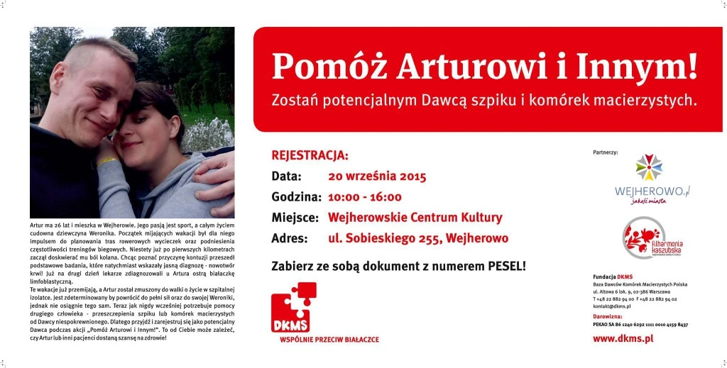 Pomóż Arturowi z Wejherowa odzyskać zdrowie!
