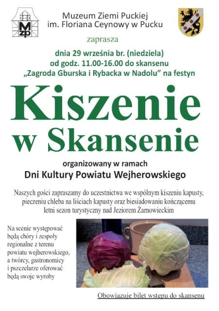 Kiszenie w Skansenie już  w niedzielę!