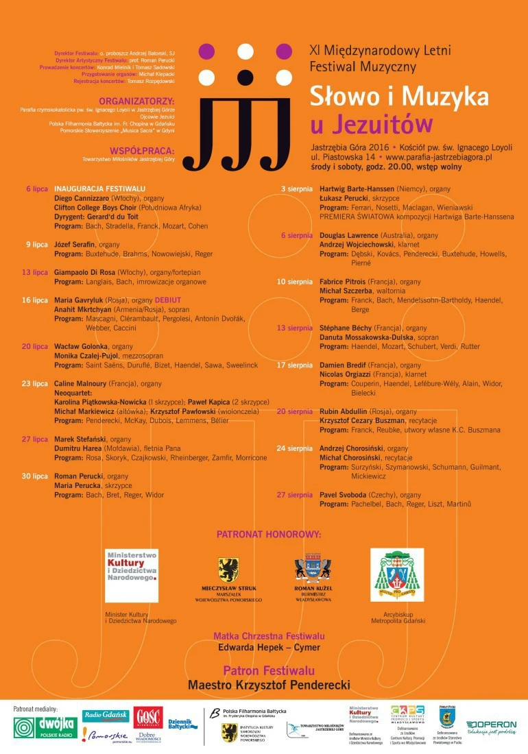 Jastrzębia Góra: Festiwal 'Słowo i muzyka u Jezuitów'