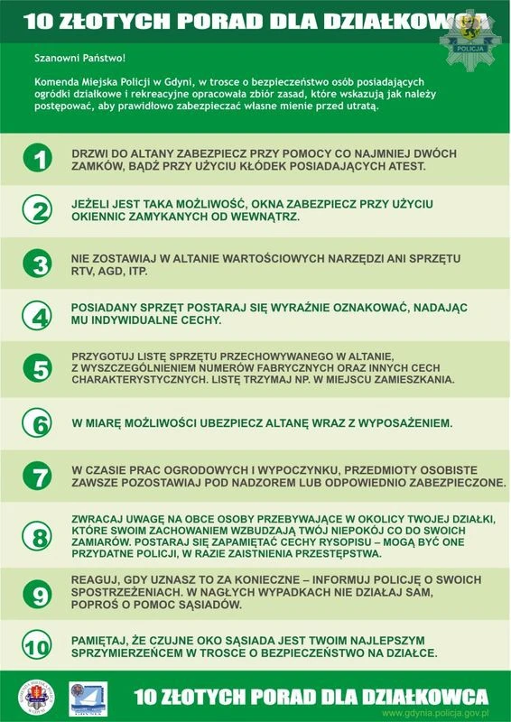 Zarzuty za włamanie do altany ogrodowej