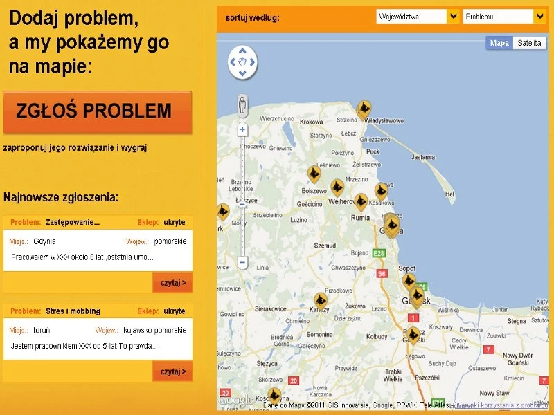 Mapa wyzysku na ratunek pracownikom