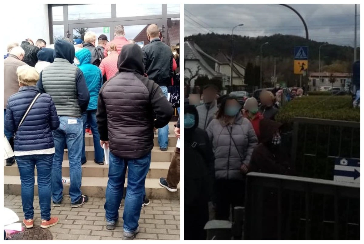 Fot. Czytelnik/ Powszechny punkt szczepień przy Szkole Podstawowej nr 8 w Wejherowie po godzinie 10:00.