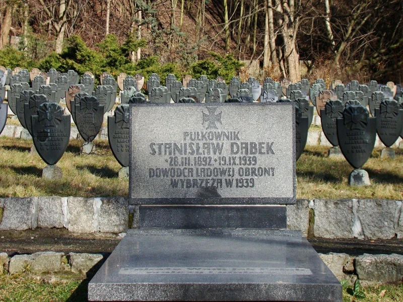 Grób Stanisława Dąbek - Dowódcy Lądowej Obrony Wybrzeża
