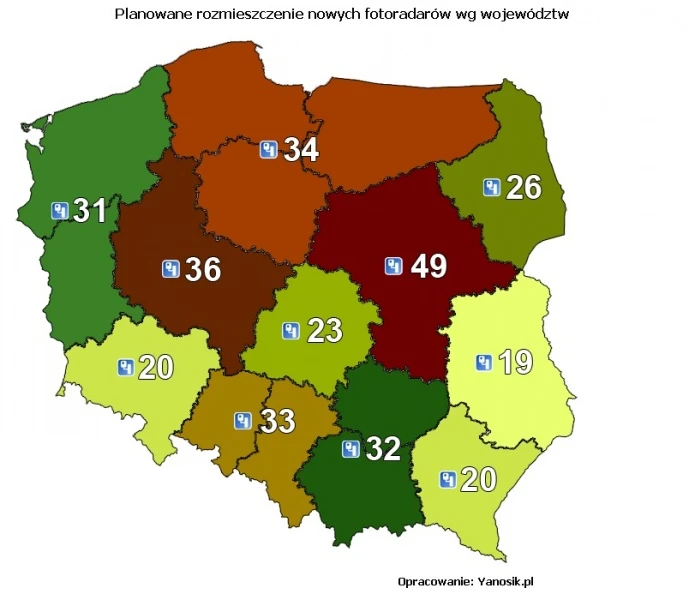 Kierowcy pod czujnym okiem fotoradarów