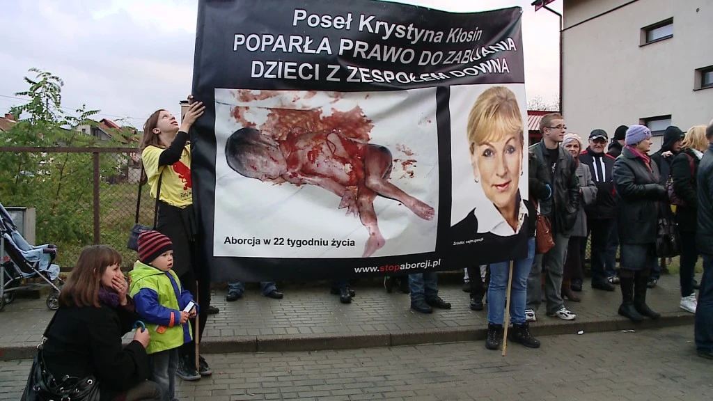 Pikieta pod biurem posłanki PO. Nie dla aborcji eugenicznej
