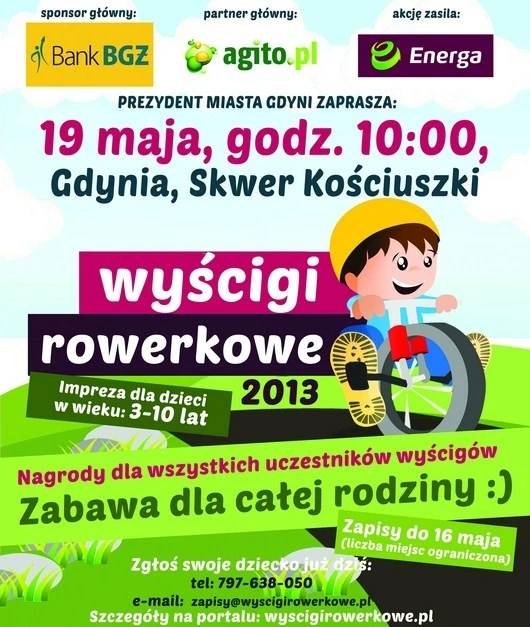 Już w niedzielę wyścigi rowerkowe 2013 w Gdyni