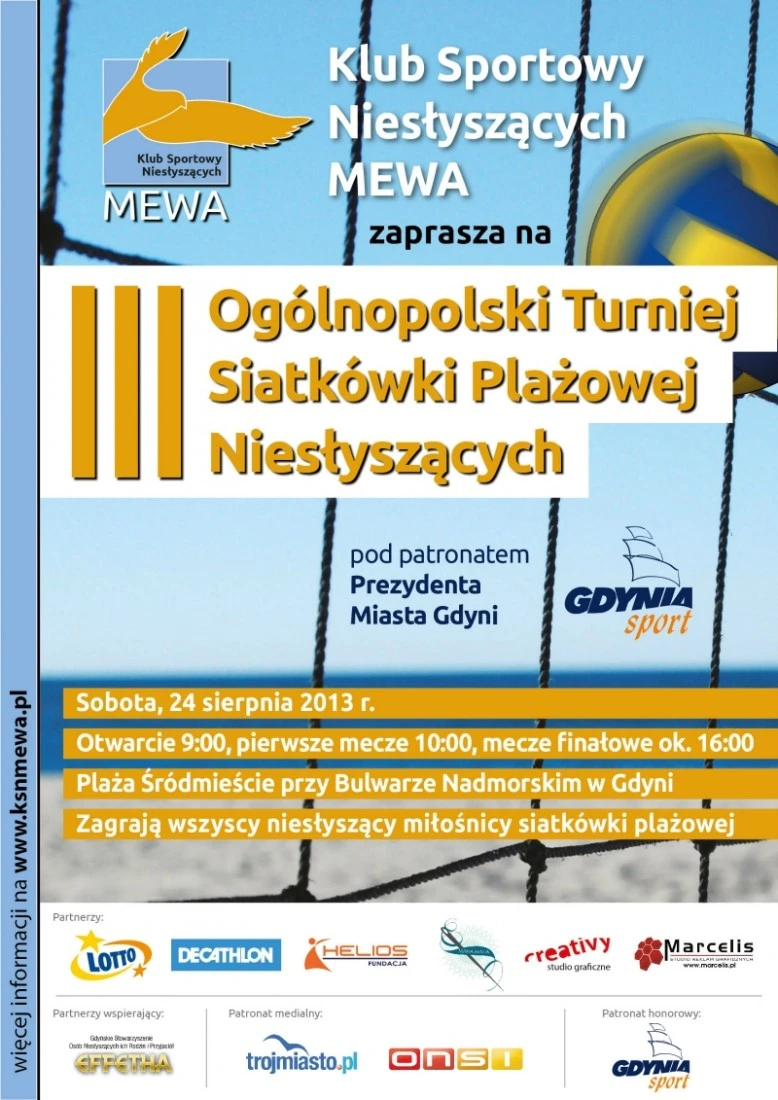 III Ogólnopolski Turniej Siatkówki Plażowej Niesłyszących