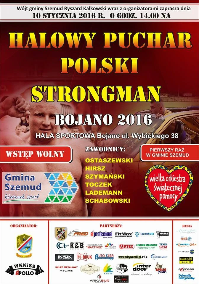 Halowy Puchar Polski Strongman odbędzie się w Bojanie