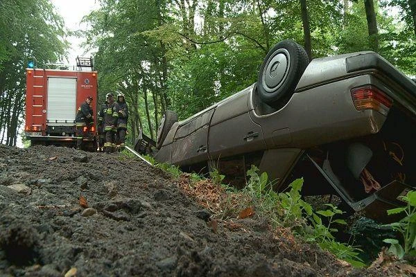 Wypadek na Górce Rekowskiej. Zobacz zdjęcia