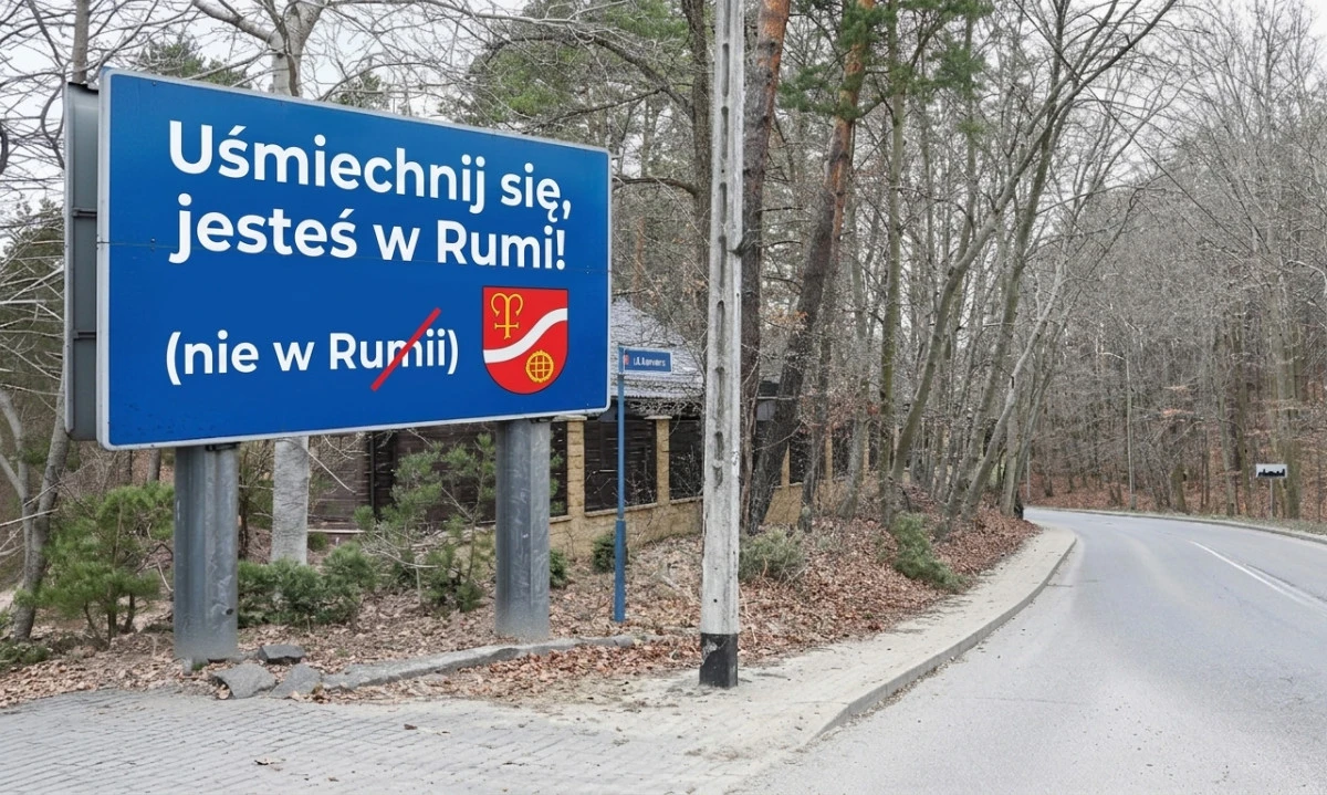 Wizualizacja tablicy, która zostanie zamontowana przy ul. Kamiennej/źródło: UM Rumia