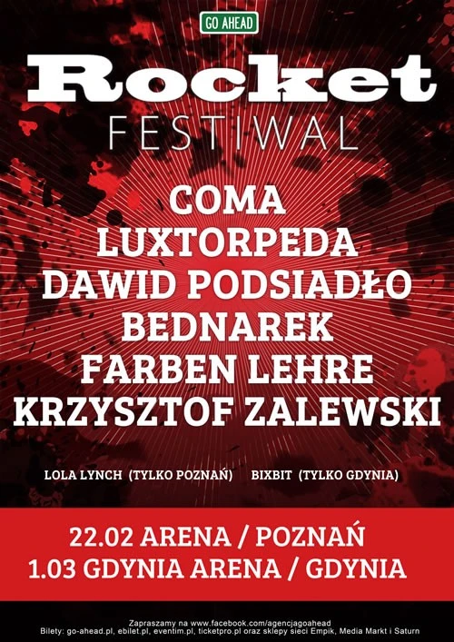 Rocket Festiwal bez Bednarka. Sprawdź kto zagra