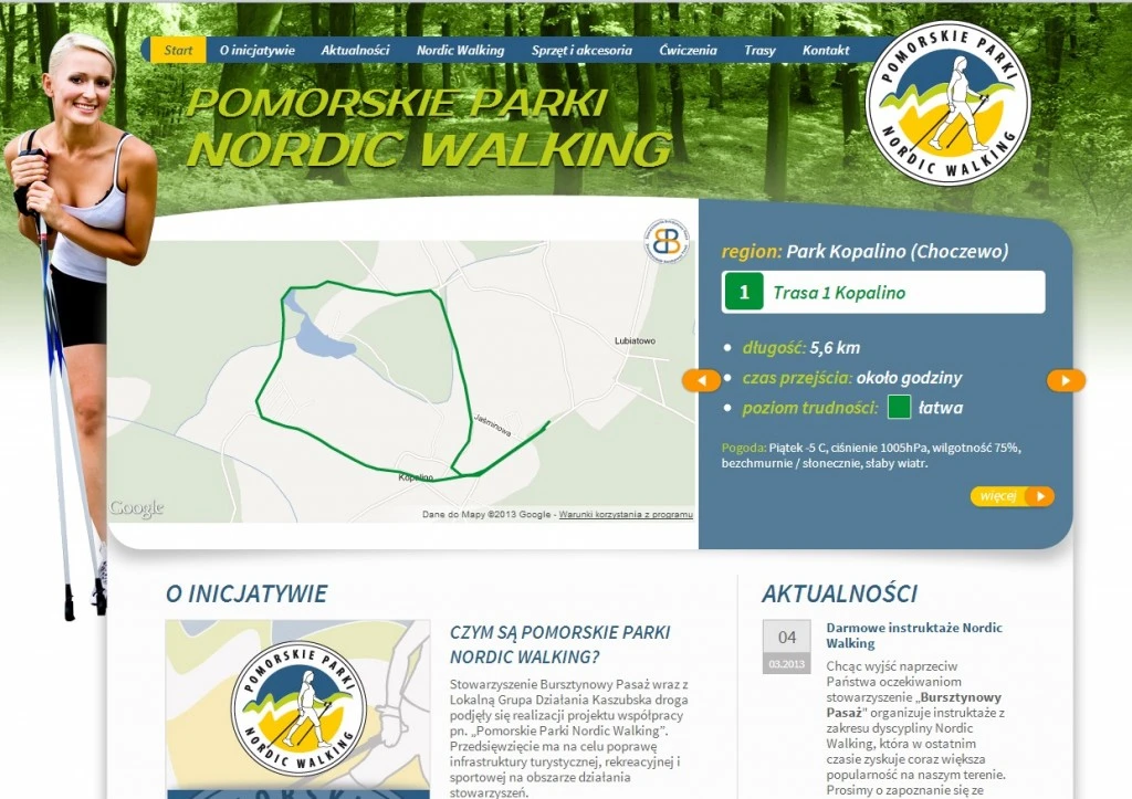 Powstały Pomorskie Parki Nordic Walking