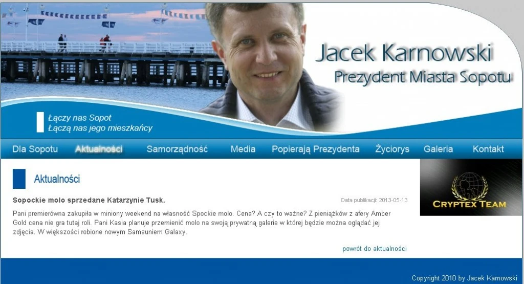 Atak hakerów na stronę Jacka Karnowskiego