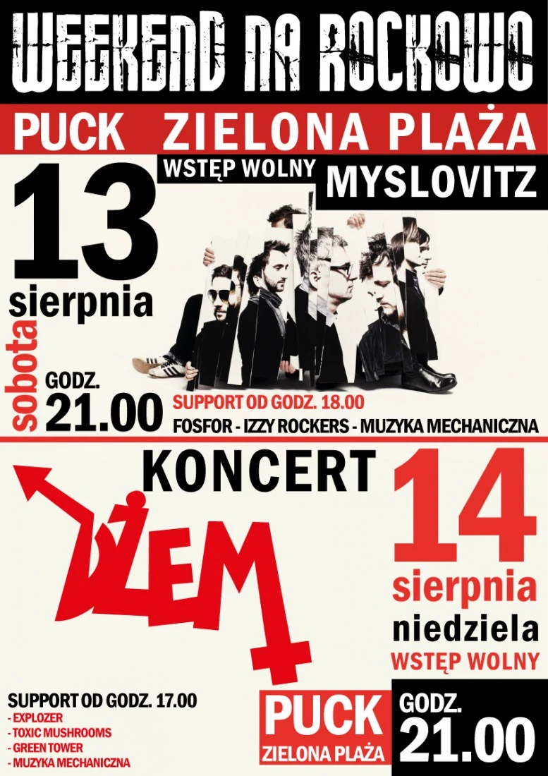 Puck: Będzie rockowo i w rytmach reggae