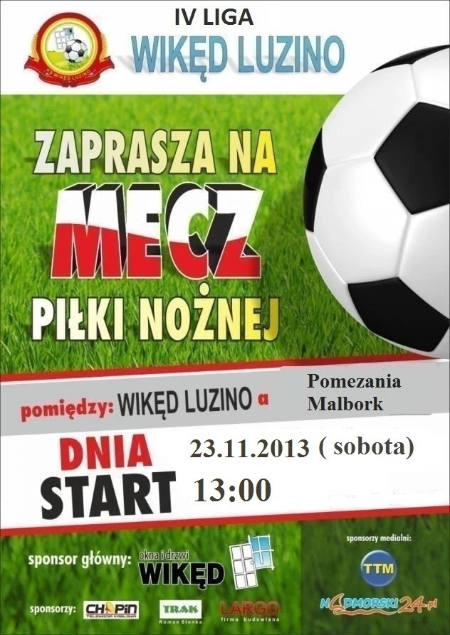 Wikęd Luzino kontra Pomezania Malbork