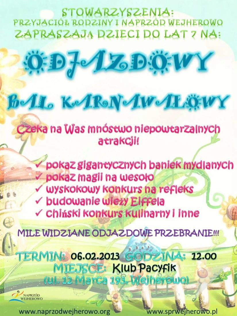 Bal karnawałowy dla dzieci w Wejherowie