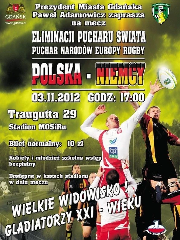Rugbiście grają dziś w Gdańsku