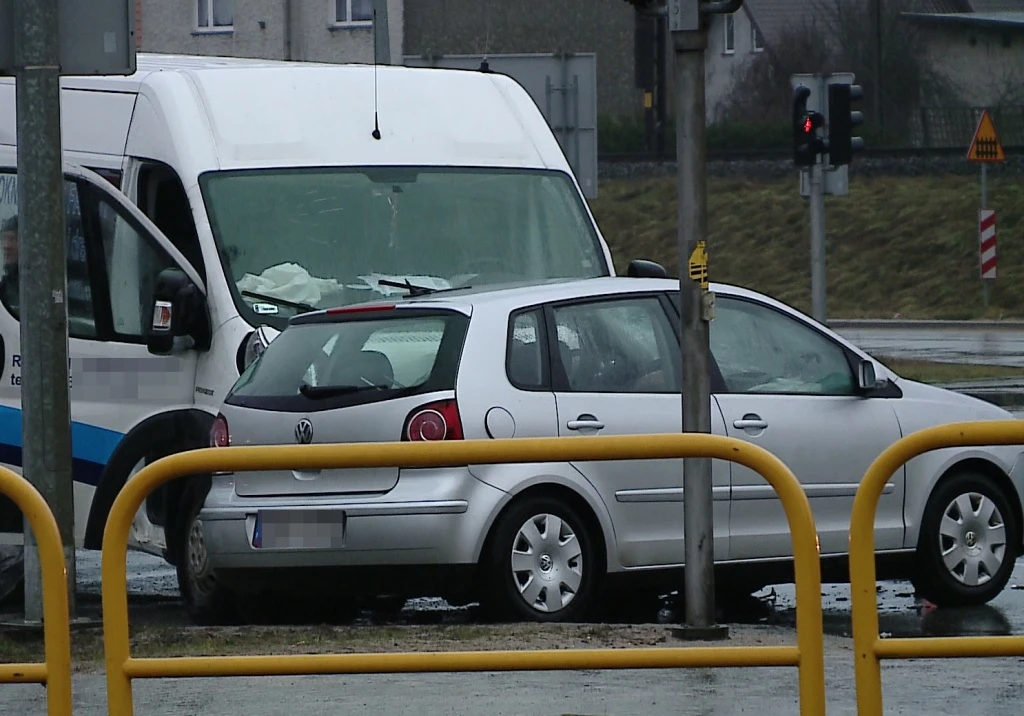 Wypadek na skrzyżowaniu w Bolszewie