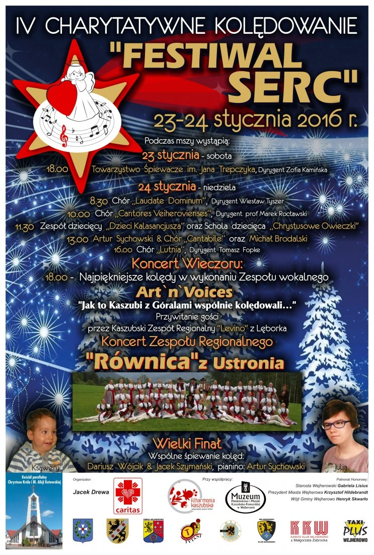 Wejherowo: IV Charytatywne Kolędowanie 'Festiwal Serc'