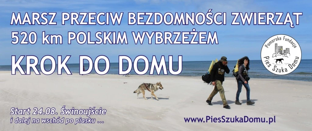 Marsz 520 km polskim wybrzeżem dla psów