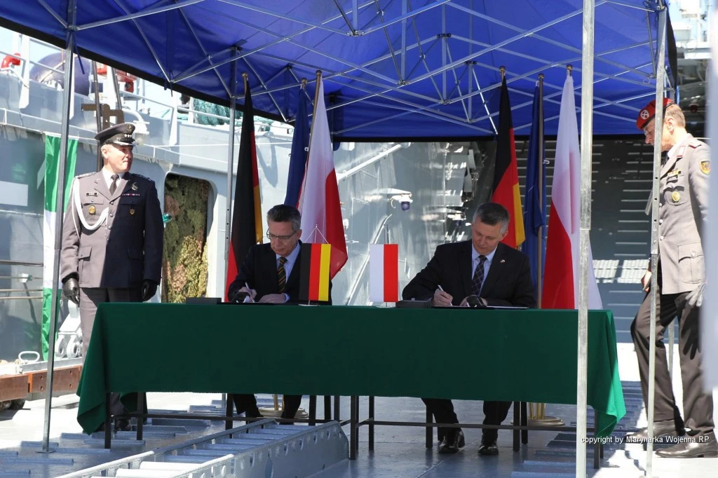 Podpisanie listu intencyjnego o współpracy sił morskich Polski i Niemiec (foto J. Kwiatkowski)