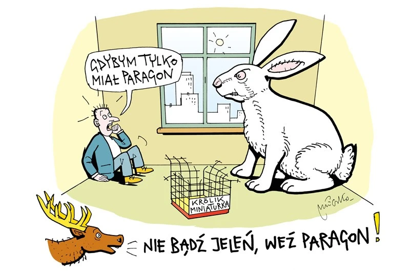 Rysunek Andrzeja Mleczki promujący akcję "Weź paragon"/ www.mf.gov.pl