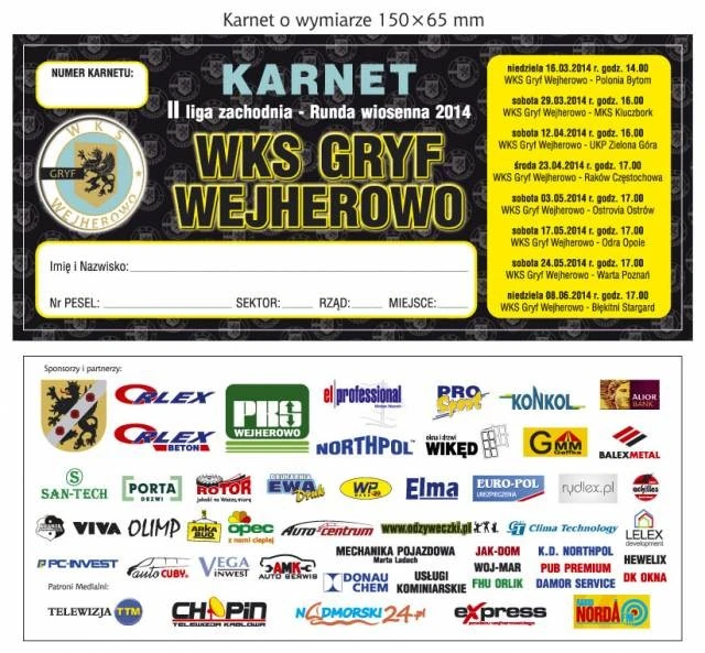 Gryf Wejherowo: Karnety w sprzedaży od 3 marca w cenie 40 złotych