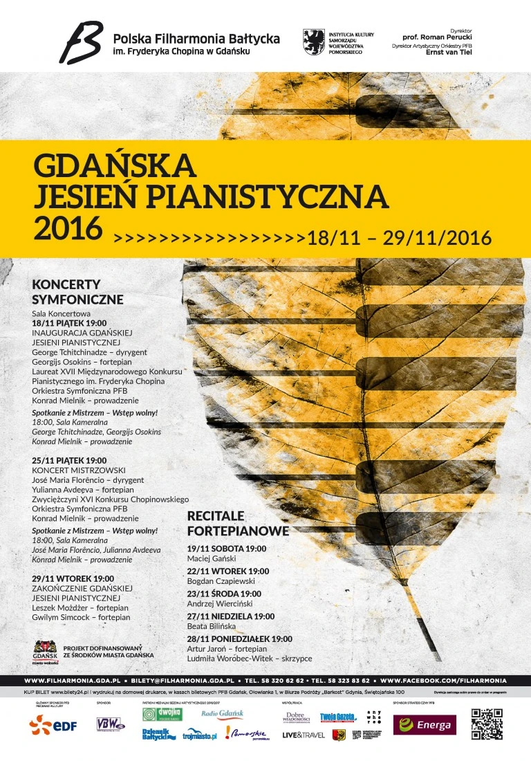 Filharmonia Bałtycka: Listopad pełen gwiazd i Gdańska Jesień Pianistyczna!
