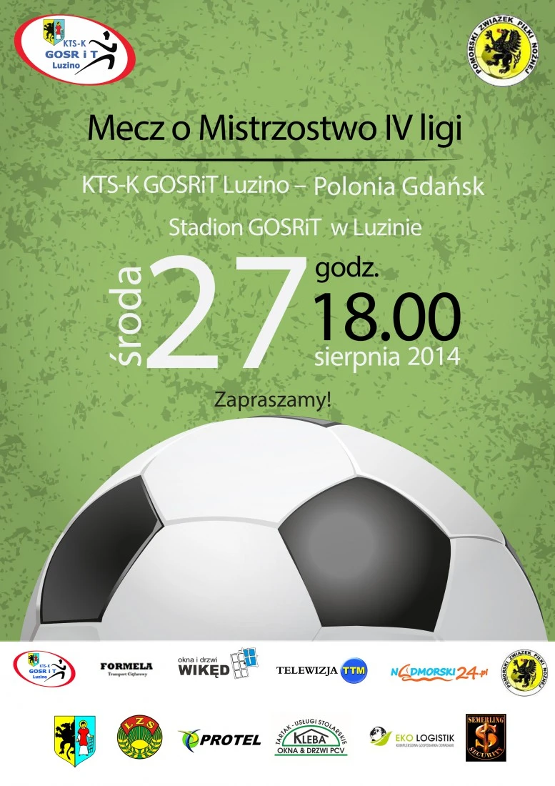 W środę GOSRiT Luzino zmierzy się z Polonią Gdańsk