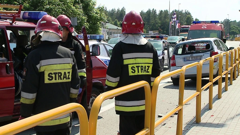 Wypadek w Kębłowie. Zderzyły się trzy auta