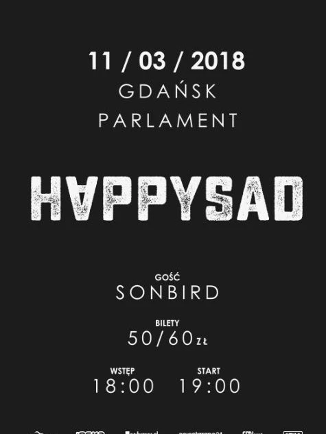 Koncert Happysad w gdańskim klubie Parlament
