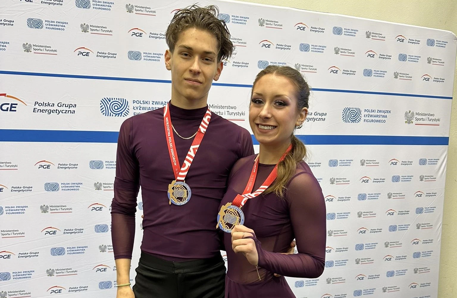 Oliwia Rybicka Oliver & Filip Bojanowski: 2024 Mistrzowie Polski w kat. par tanecznych  (archiwum klubu)