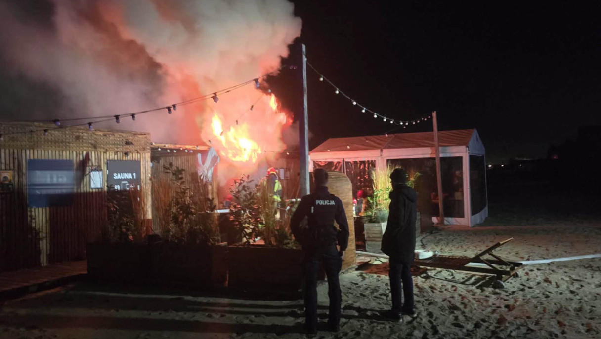 Pożar sauny. Policja ustala przyczyny zdarzenia