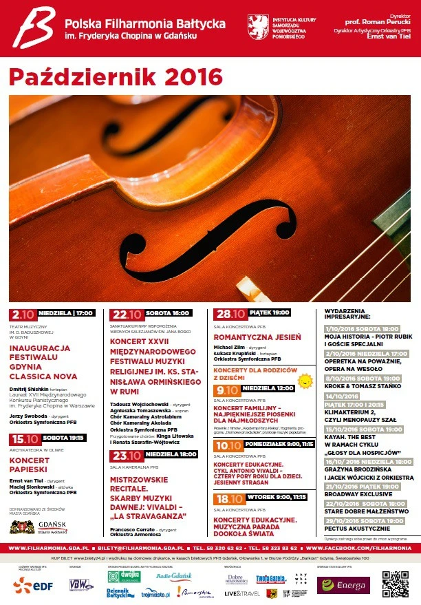 Polska Filharmonia Bałtycka zaprasza na październik pełen różnorodności!