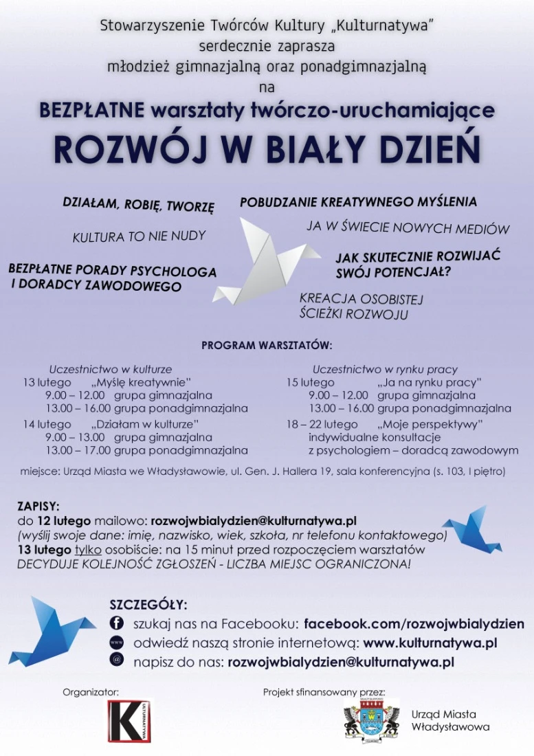 Rozwój w biały dzień, czyli warsztaty dla młodzieży