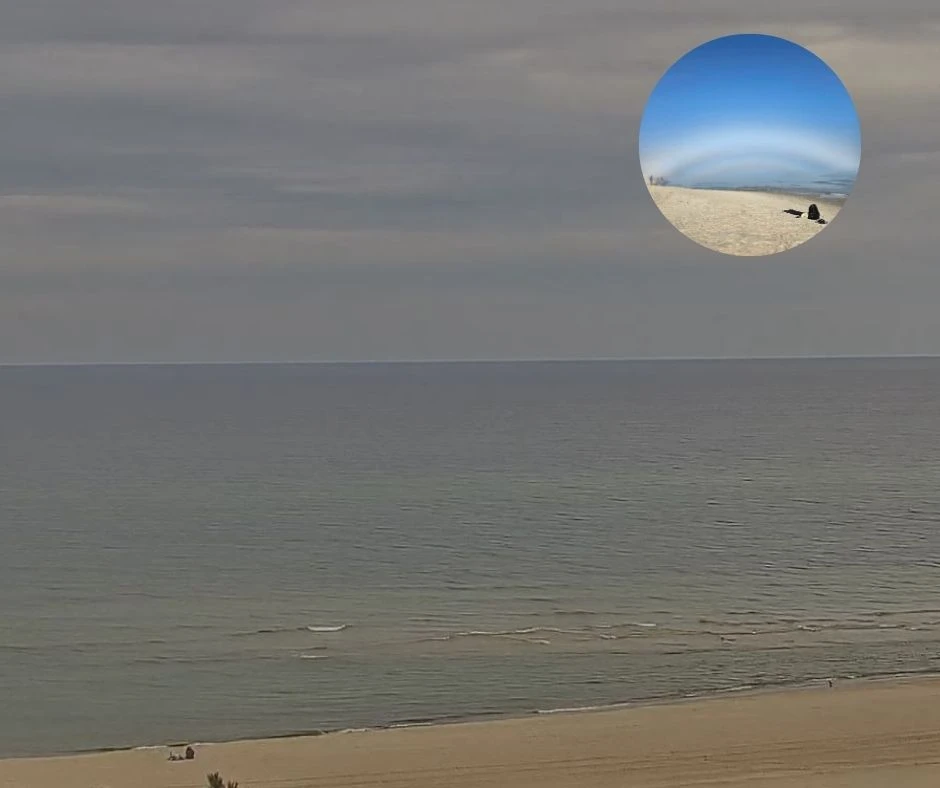 Nietypowe zjawisko atmosferyczne na Półwyspie Helskim! Białą tęczę sfotografowano w Jastarni