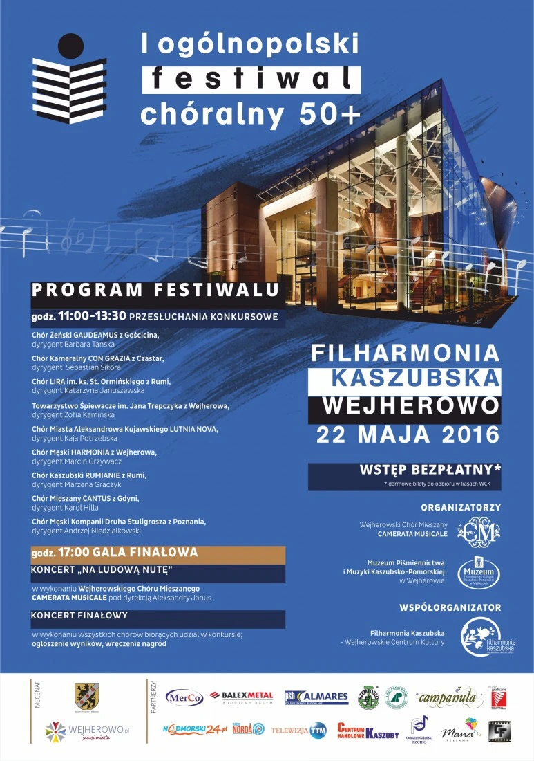 Pierwszy Ogólnopolski Festiwal Chóralny 50+ w Wejherowie