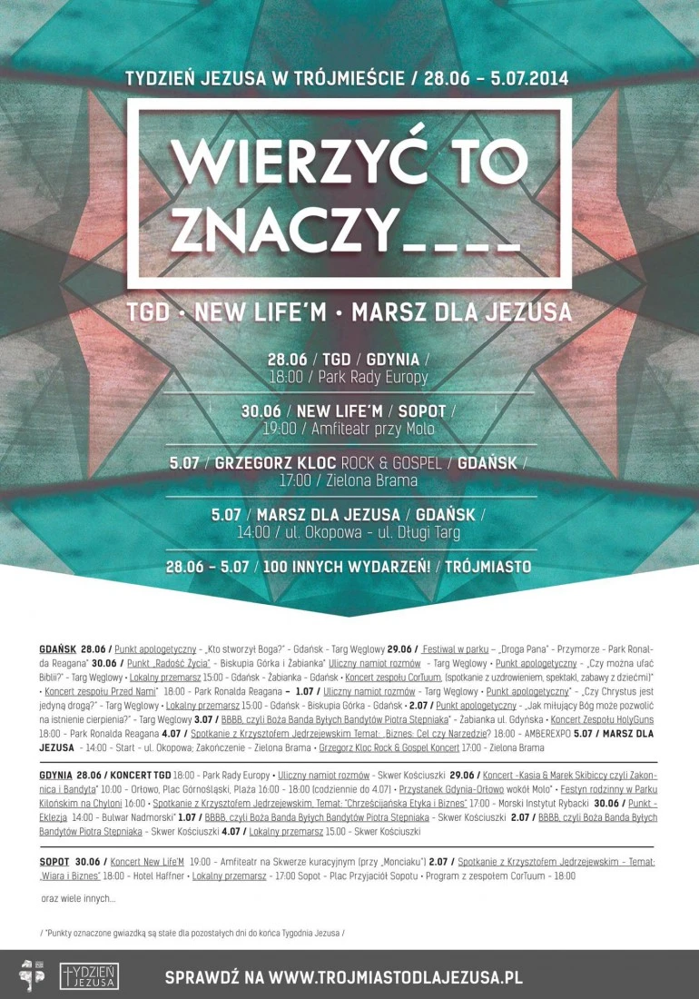 Od dzisiaj w Trójmieście tydzień dla Jezusa!