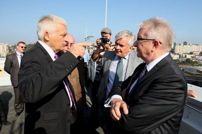 Jerzy Buzek w Bałtyckim Terminalu Kontenerowym