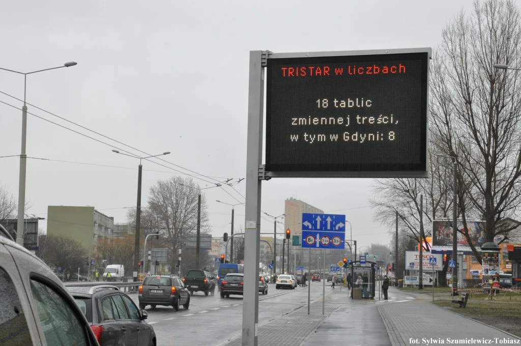 Pierwsza tablica zmiennej treści w systemie Tristar fot. Sylwia Szumielewicz-Tobiasz/gdynia.pl