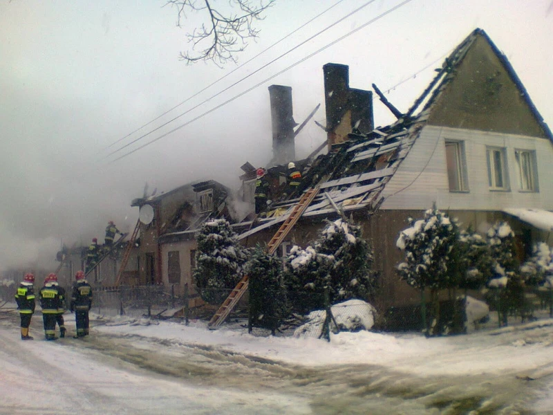 Pożar domu w Ciekocinku